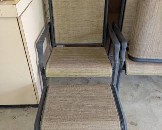 Oversized Heavy Duty Outdoor Chairs with Ottomans