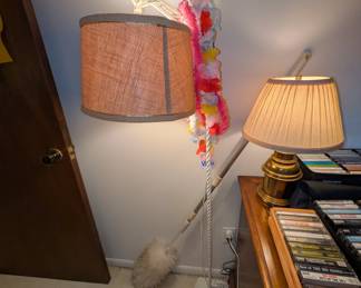 Antique Arm Lamp & Small Brass Table Lamp