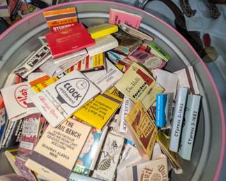 Large Collection of Vintage Matchbooks from Various Places