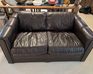Vintage Leather Loveseat