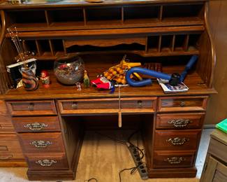 Oak Roll Top Desk