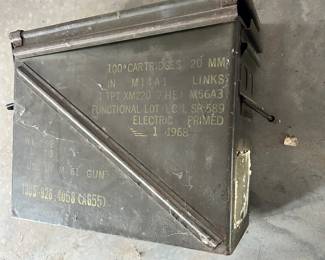 1968 Viet Nam era 20mm ammo box