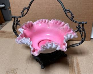 A vintage Victorian bride's basket.