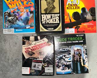 COMPUTER GAMES: including -Sierra Space Quest IV Roger Wilco, WC Fields How to win at Poker… CHEAT, Dynamix A-10 Tank Killer, & more!