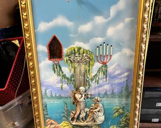 An interesting piece of artwork by Franco that has the capability of being lit. Note the plug hanging over the top.