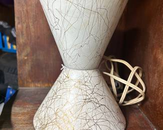 1960s squiggles lamp w/ Gold spaghetti design.
