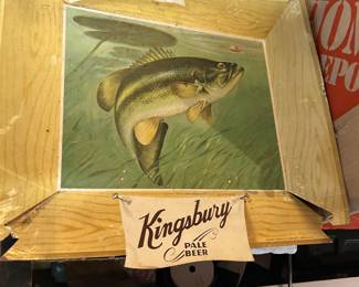Kingsbury Pale Beer 'framed' cardboard promo.