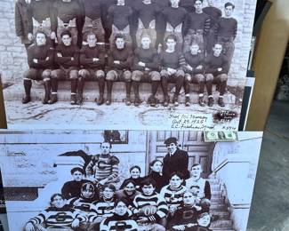 Carroll College -waukesha, Wisconsin. Top enlargement from Carroll College, waukesha WI. The top photo.was taken from the 1920 (or 25) year book, where the original photo can be seen. This enlargement shows the freshman football squad. The third player in the front row from the right is TV star/actor Fred McMurray (the father in and the comedy TV show ‘My Three Sons’! The bottom photo is the football team conference?champs of 1900. Both enlargements suitable for hanging. Note the one dollar bill on the right hand side to help show the size of these enlargements and the dates of ‘00 and 1925.