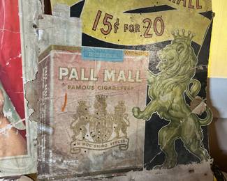 The NEW Pall Mall 15 cents for 20 cardboard store display ad.