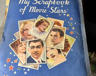 a scrapbook a captured movie stars from the 30s 40s and through the 50s. Over 200 pages of pics & information of great stars such as Garbo. Gable Ginger Rogers…