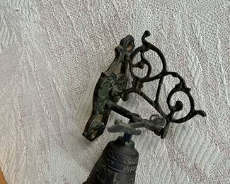 wrought iron wall mounted bell