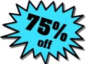 75% Off Saturday 11:30 - 2pm!