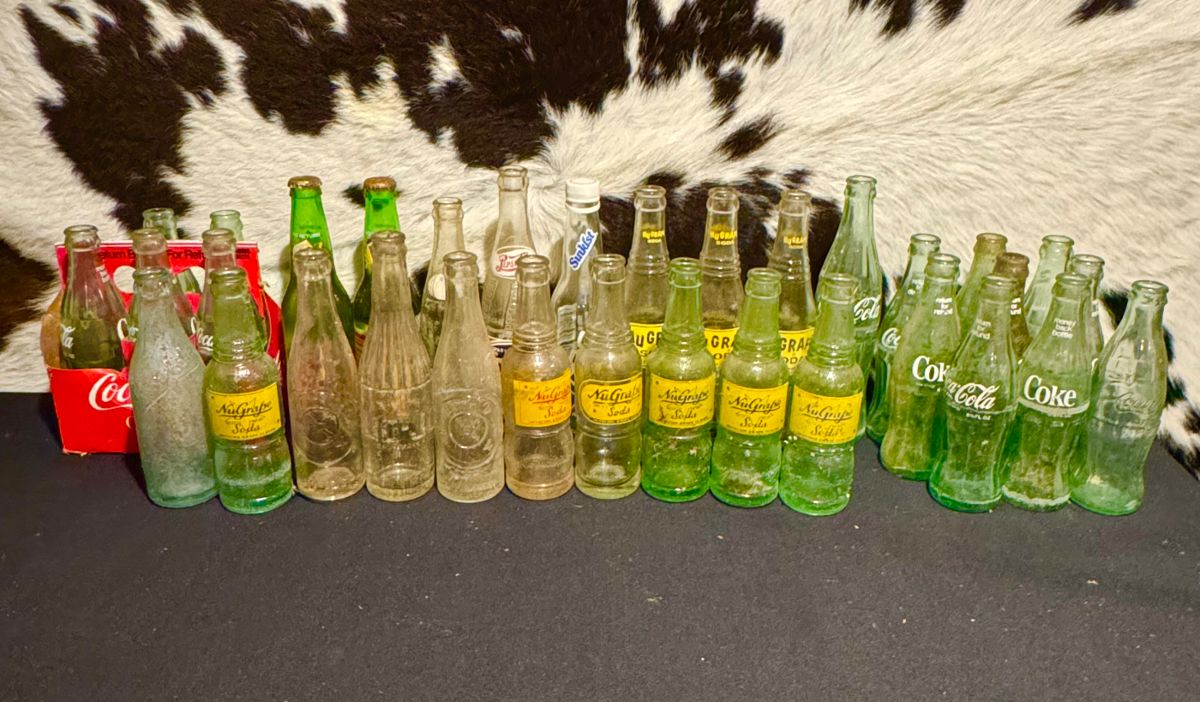 Old soda bottles