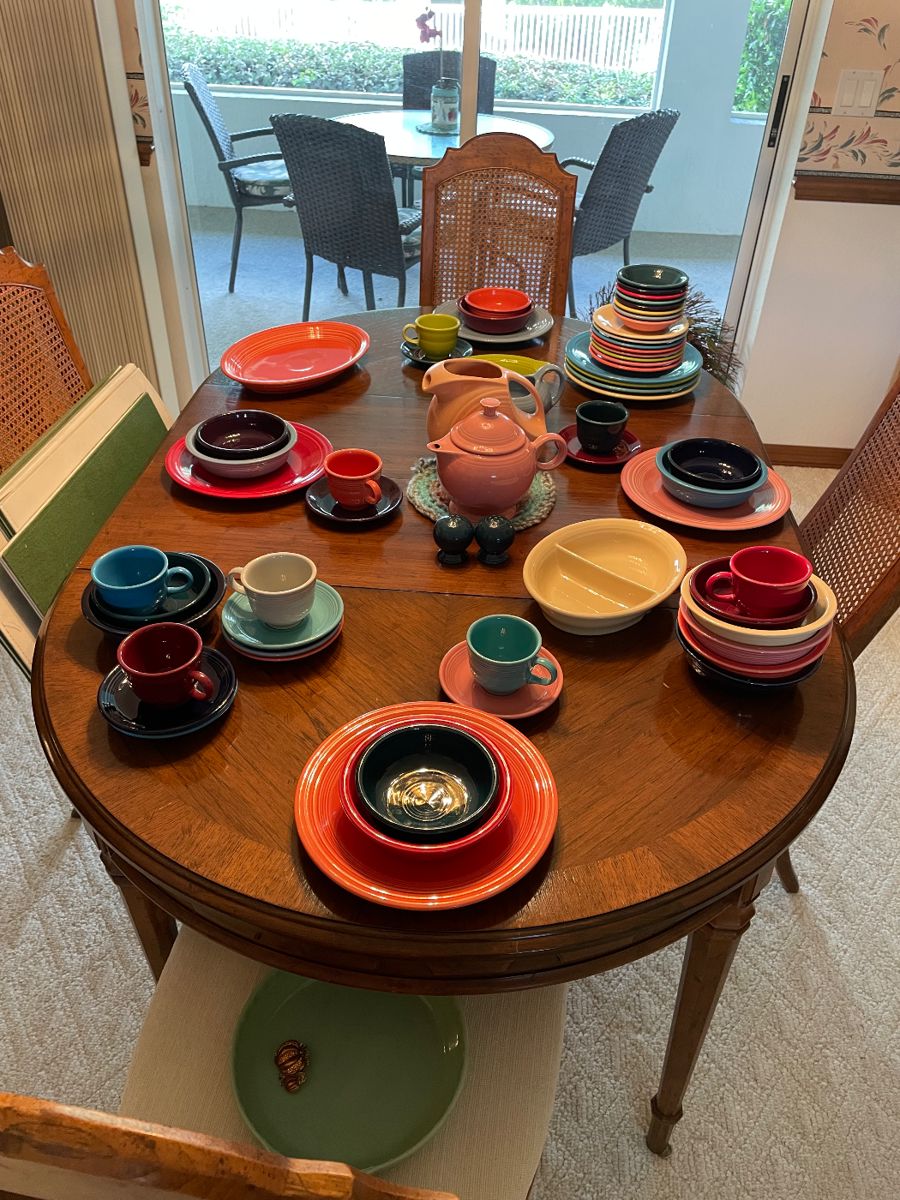 Fiestaware 8 piece set and more. 