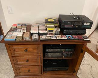 Playing cards and cassette tapes