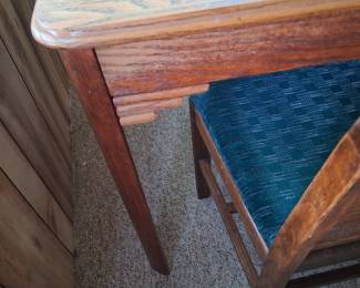 Antique table in pretty good condition. Could use a little TLC.   3 chairs