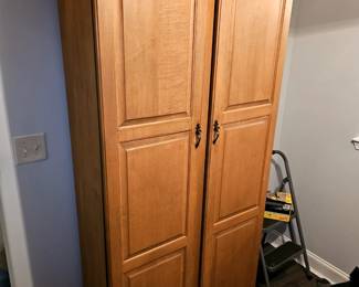 This is an amazing handmade solid wood pabtry/storage cabinet 