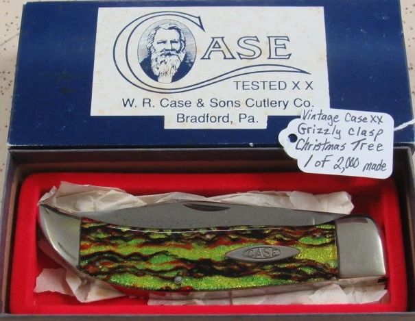 Vintage Case XX Grizzly Clasp Christmas Tree Knife - 1 of 2,000 Made