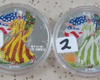 Colorized Silver Eagles