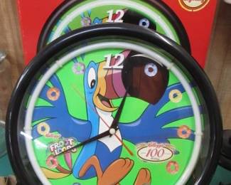 Neon Fruit Loops Clock
