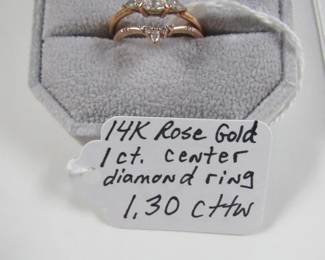 14K Rose Gold Diamond Ring