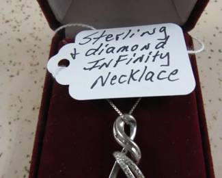 Sterling & Diamond Infinity Necklace