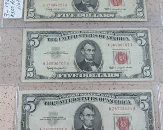 1963 Red Seal $5.00 Notes