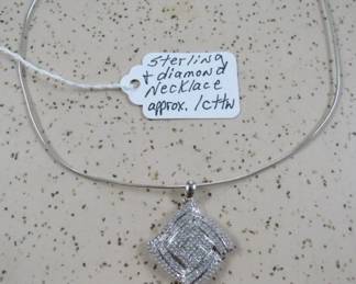 Sterling & Diamond Necklace