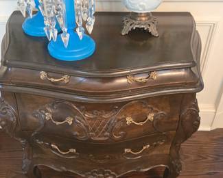French style bombe chests from
France
Matching pair , 29 inches wide, 39 inches tall
