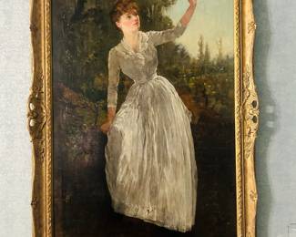 Oil painting by Christabel Cockerell 1883 , 36 by 58 inches