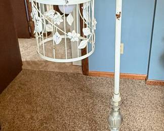 Metal Bird cage floor lamp $50