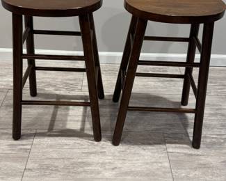 Pair of solid wood stools.   $50