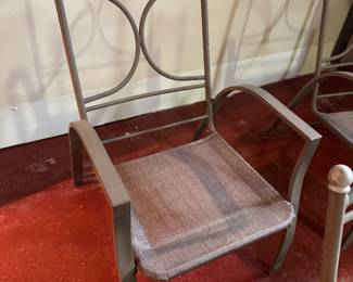 3 metal chairs with cushions.   $50 