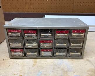 box with various screws- $5