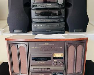 Kenwood RXD-500 Hi-Fi system and an Aiwa CX-Z670 stereo system. 