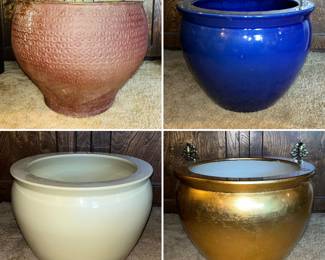 Vintage David Cressey Circle "Cheerio" stoneware planter