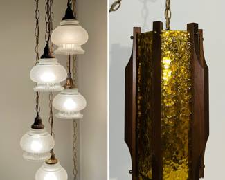 Vintage hanging swag lamps