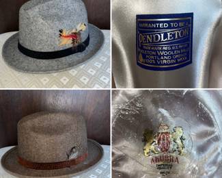 Vintage Pendleton hats, Akubra hats