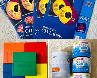 Sealed CDs, vintage electronics 