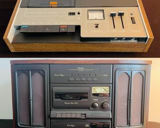 Sony TC-127 Stereo Cassette-Corder and a TEAC GF-330 all-in-one stereo system.