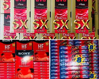 Sealed VHS tapes, sealed cassettes