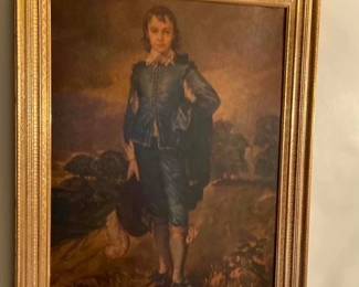 Blueboy and Pinkie, Gainsborough / Lawrence prints with gold leaf frames