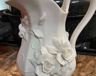 Porcelain rose pitcher