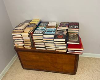 Books and cedar chest 