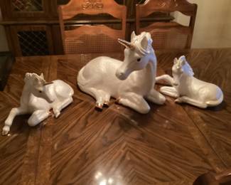 Dining table, chairs, and China cabinet