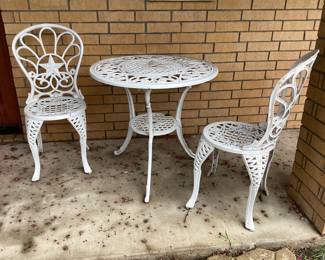 Vintage cast-iron bistro set