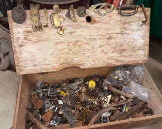 Vintage Drawer Handles & Vintage Crate!