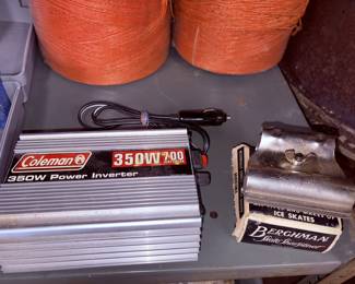 Coleman 350 Watt Power Invertor #04251, Vtg Berghman Skate Sharpener!