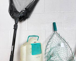 Cosom Live Bate Bucket USA, Frabill Folding Fish Net, Etc!
