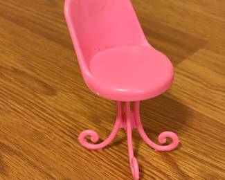 Vtg. Mattel 1975 Barbie Fashion Plaza Toy Pink Chair 